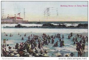 California Long Beach Bathing Scene