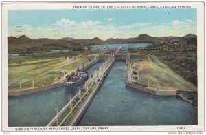 Bird´s Eye View of Miraflores Locks, Panama Canal, PU-1934