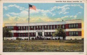 J78/ Leesville Louisiana Postcard c1940s High School Building 58