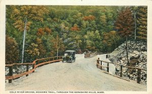 Postcard Massachusetts Berkshire Hills Cold River Bridge auto Teich 23-10334