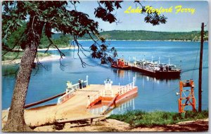 Lake Norfork Ferry Arkansas Passage Across Lake Norfork on Highway Postcard