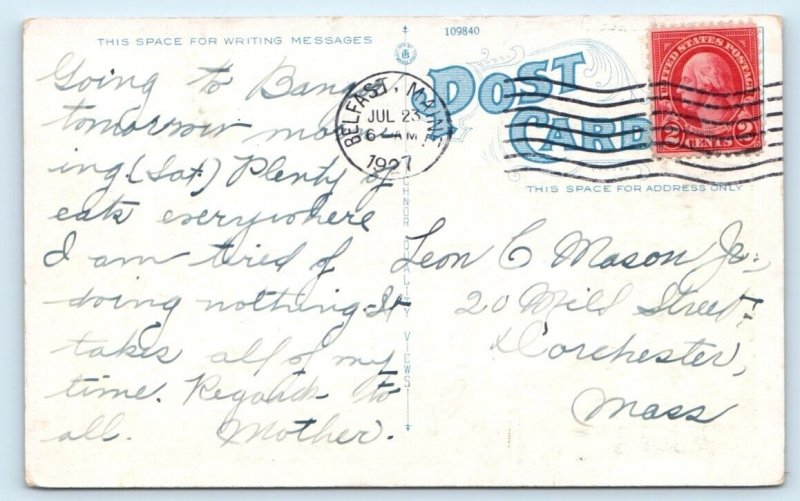 Beaver Tail - Belfast MAINE Postcard