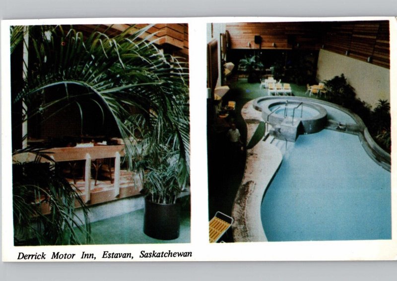 c1960 Derrick Motor Inn Estavan Saskatchewan Canada Postcard