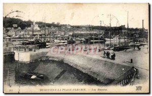 Old Postcard Deauville Yacht Basin Plage Fleurie