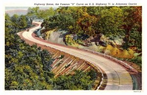 Postcard HIGHWAY SCENE State of Arkansas AR AS6622