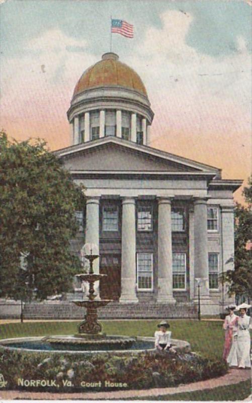 Virginia Norfolk The Court House 1910 Tucks