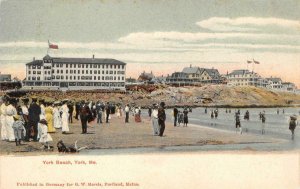 York Beach, York, Maine ca 1900s GW Morris Vintage Postcard