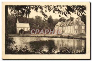 Old Postcard Trelly The Chapel and Chateau Pond