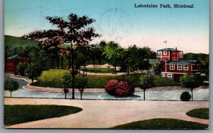 Postcard Montreal Quebec c1926 Lafontaine Park CDS Cancel Station H