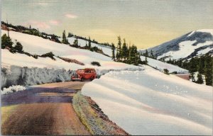 Rocky Mountain National Park Colorado Trail Ridge Road Unused Linen Postcard H41