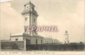 Old Postcard Le Havre Sainte Adresse The Lighthouses of Heve