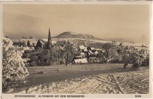 Osterzgebirge Panorama Snow German Old Real Photo POstcard