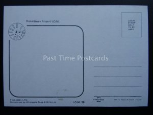 Isle of Man RONALDSWAY AIRPORT - BMA AEROPLANE c1970's Postcard by Fisa GB Ltd
