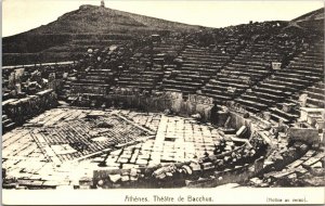 Greece Athens Théâtre de Bacchus Vintage Postcard B119