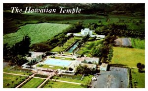 Aerial View of the Hawaiian Mormon Temple Laie Oahu Hawaii Postcard