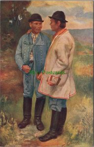 Slovakia Postcard - Artist Janovski, Slovakia Men's Costume, Fashion  RS36552