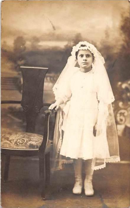 Young  Girl in Communion dress  RPC