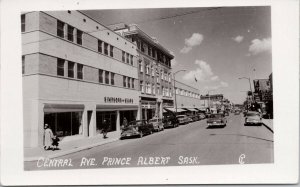 Central Avenue Prince Albert Saskatchewan SK Simpsons Sears RPPC Postcard H14