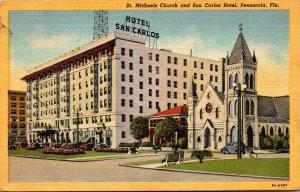 Florida Pensacola The San Carlos Hotel 1951 Curteich