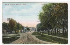 North Main Street Mayville Wisconsin 1914 postcard