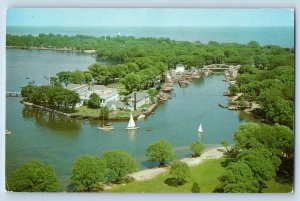 Toronto Ontario Canada Postcard Royal Canadian Yacht Club Centre Island c1950's