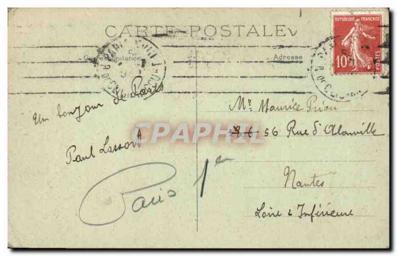 Paris Old Postcard Avenue of & # 39opera and instead of french theater