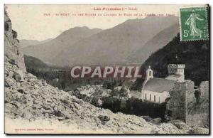 Saint Beat - View of Ruins of the Chateau and Fond de la Vallee - Old Postcard