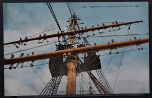 Aloft on a United States Training Ship - Early 1900s