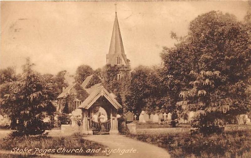 STOKE POGES BUCKINGHAMSHIRE UK CHURCH & LYCHGATE FRITHS SERIES POSTCARD