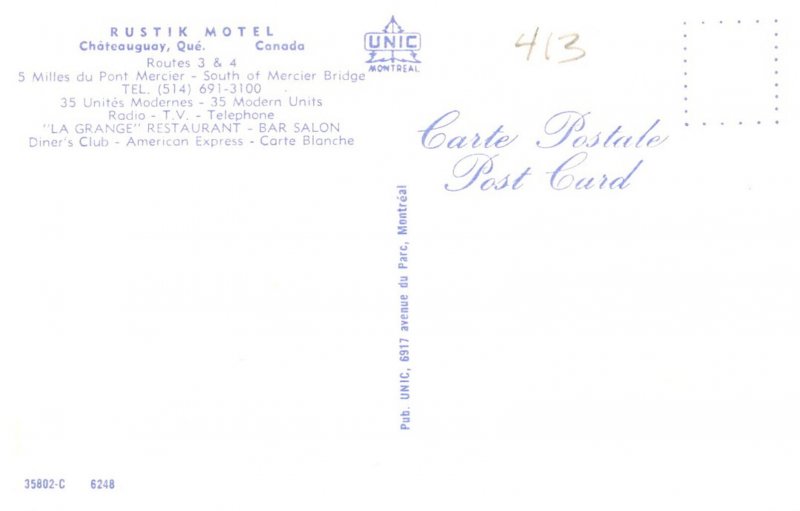 Canada  Chateauguay QUE Rustik Motel