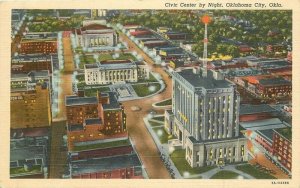 Oklahoma City Oklahoma Civic Center by Night Postcard Mid Continent Teich 22-598