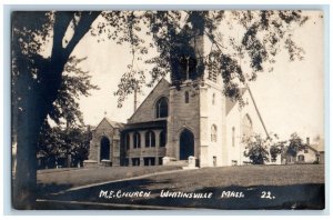 c1910 United Presbyterian Church View Whitinsville MA RPPC Photo Postcard