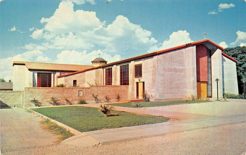 TUCSON ARIZONA~SACRED HEART CARMELITE CATHOLIC CHURCH-E FORT LOWELL RD POSTCARD