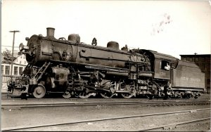 Vtg Providence RI New Haven 1311 4-6-2 Charles Street Roundhouse RPPC Postcard