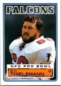 1983 Topps Football Card R C Thielemann Falcons