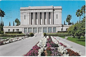 East View of Mormon LDS Temple Main Street Mesa Arizona Mailed 1971