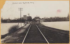 RPPC-Ripon, WIS., C&NW Railroad Junction along the Gothic Millpond - 1908