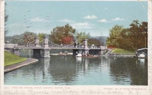 Massachusetts Boston Lake and Bridge Public Gardens 1905