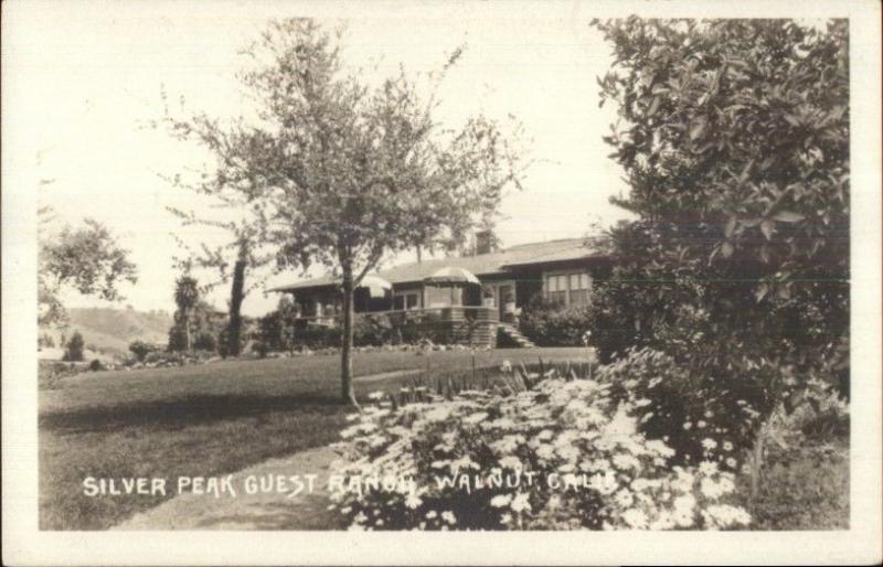 Walnut CA Silver Peak Guest Ranch c1915 Real Photo Postcard