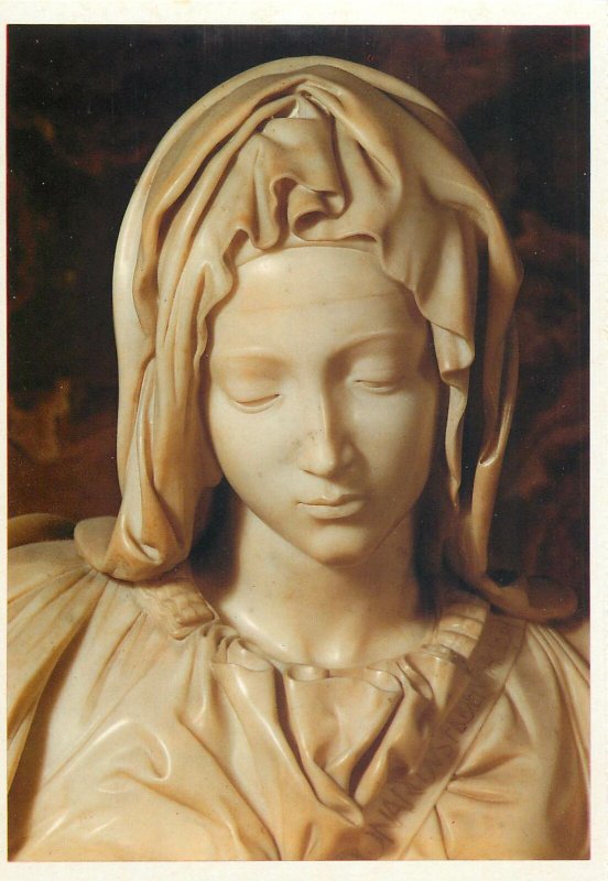 Vatican st peter basilica michelangelo pieta postcard