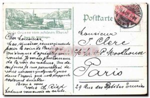 Postcard Old Der Rhein Alles Haus in Bacharrach