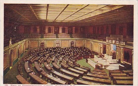 Hall Of Representatives Capitol Washington D C