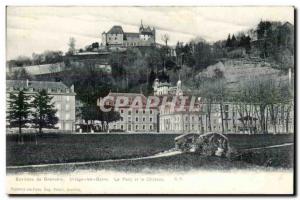 Near Grenoble Old Postcard Uriage baths Park and the castle