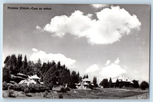 Poiana Stalin Romania Postcard Case de Odihna 1961 Posted Vintage RPPC Photo