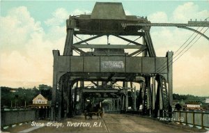 c1910 Postcard; Stone Bridge, Tiverton RI Newport County Sakonnet River