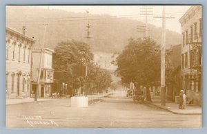 ASHLAND PA THIRD STREET ANTIQUE REAL PHOTO POSTCARD RPPC