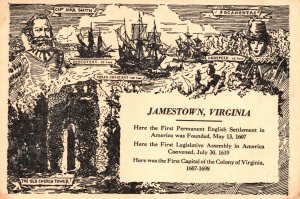 Vintage Postcard 1910's Jamestown National Historic Site Virginia VA