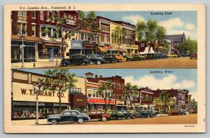 Vineland NJ~Landis Avenue~WT Grant Store~Woolworth's~Acme Market~1943 Linen PC
