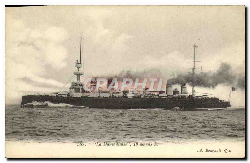 Postcard Old boat La Marseillaise