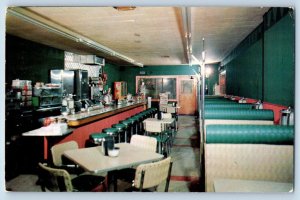 Corpus Christi Texas Postcard Gulf Breeze Grill Interior Restaurant 1960 Vintage